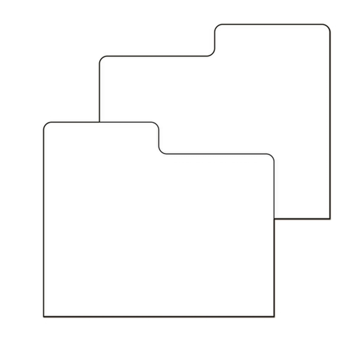White plastic DVD Divider Cards. 30
